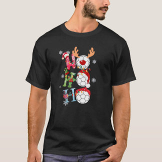 Lustiges Weihnachten Ho Ho Ho Fußball Soccer Xmas T-Shirt