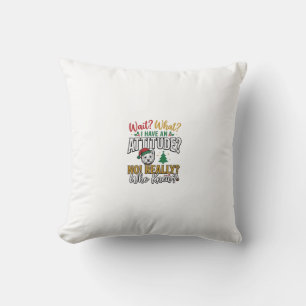 Lustiges Weihnachten-Hund Attitude Zitat Vintage-S Kissen