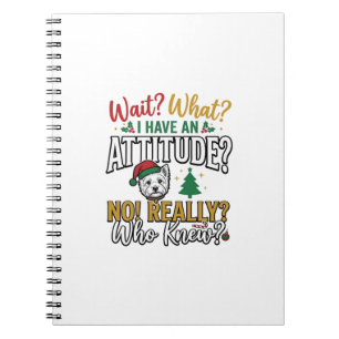 Lustiges Weihnachten-Hund Attitude Zitat Vintage-S Notizblock