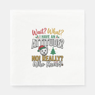 Lustiges Weihnachten-Hund Attitude Zitat Vintage-S Serviette