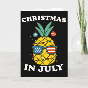 Lustiges Weihnachten im Juli Ananas USA Sommer Str Karte