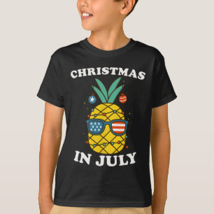 Lustiges Weihnachten im Juli Ananas USA Sommer Str T-Shirt
