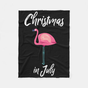Lustiges Weihnachten im Juli Flamingo Sommer Surfe Fleecedecke