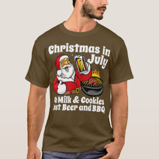 Lustiges Weihnachten im Juli Keine Kekse, nur Bier T-Shirt