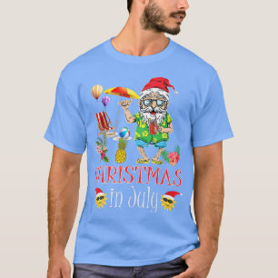 Lustiges Weihnachten im Juli, Santa Hawaiian Somme T-Shirt