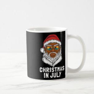 Lustiges Weihnachten im Juli Santa Sungles Sommerf Kaffeetasse
