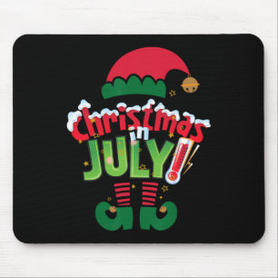 Lustiges Weihnachten im Juli-Shirt Sommer Elf Sant Mousepad