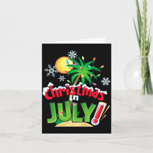 Lustiges Weihnachten im Juli Sommer Strandurlaub X Karte