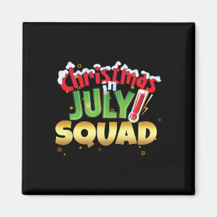 Lustiges Weihnachten im Juli-Squad-Shirt Sommer-Gr Magnet