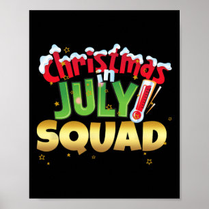 Lustiges Weihnachten im Juli Squad-Shirt Sommergru Poster