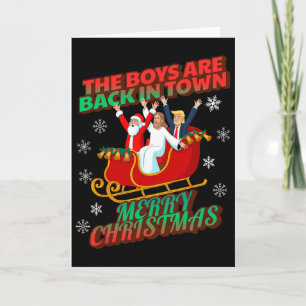 Lustiges Weihnachten Jesus Santa Trump Jungen Sind Karte