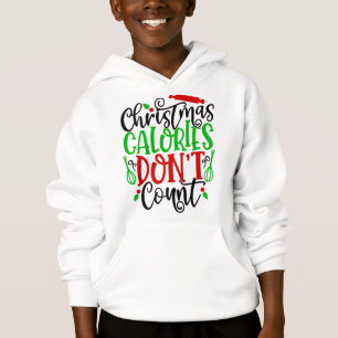 Lustiges Weihnachten Kalorien zählen nicht Design Hoodie