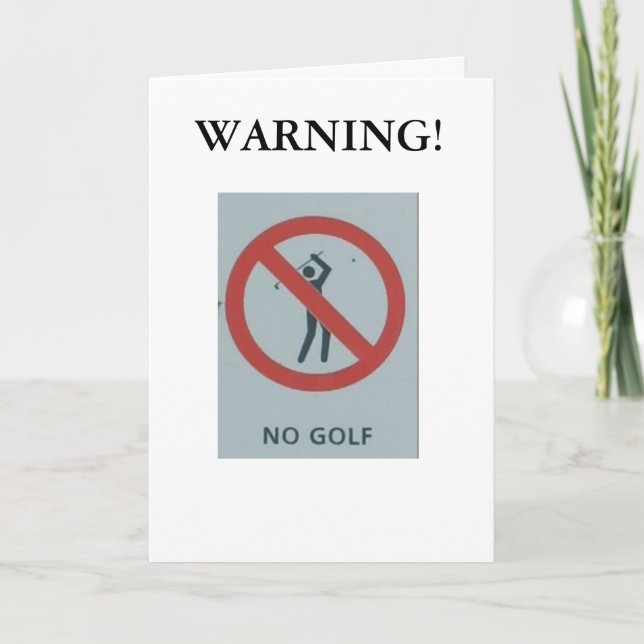 Lustiges Weihnachten Karte "keines Golfs" (Vorderseite)