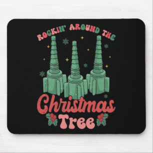 Lustiges Weihnachten Krankenpfleger Atmungstherape Mousepad