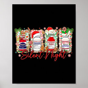 Lustiges Weihnachten Krankenpfleger Stille Nacht M Poster