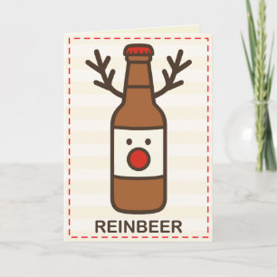 Lustiges Weihnachten Reinbeer Karte
