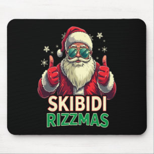 Lustiges Weihnachten Rizz Santa Skibidi Rizzmas 3  Mousepad