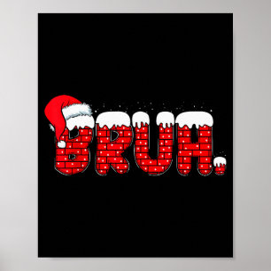 Lustiges Weihnachten roter Schornstein Teens Junge Poster