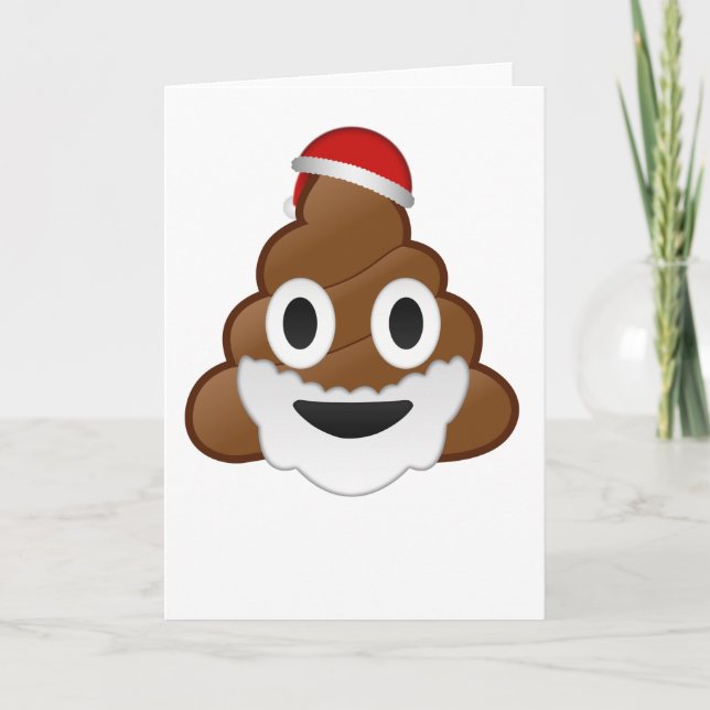 Lustiges Weihnachten Sankt kacken Emoji (Vorderseite)