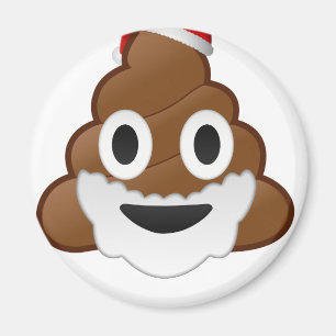 Lustiges Weihnachten Sankt kacken Emoji Magnet
