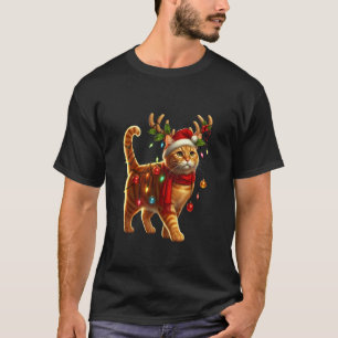 Lustiges Weihnachten Süße Katze Frohe Weihnachten T-Shirt