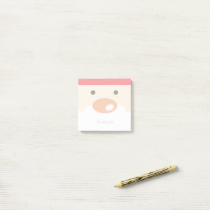 Lustiges Weihnachten Süßes Minimal Santa Gesicht Post-it Klebezettel