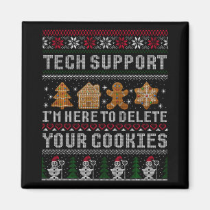 Lustiges Weihnachten Tech Support Computer T-Shirt Magnet
