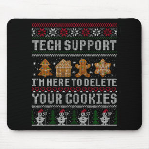 Lustiges Weihnachten Tech-Support Computer T-Shirt Mousepad