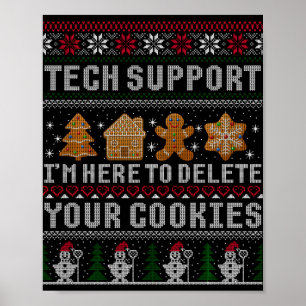 Lustiges Weihnachten Tech Support Computer T-Shirt Poster