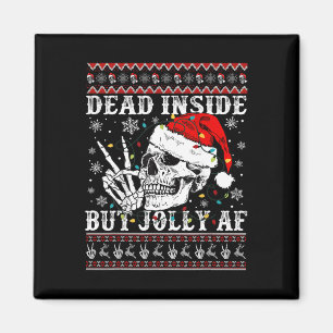 Lustiges Weihnachten Tot Innen Skelett Schädel Häs Magnet
