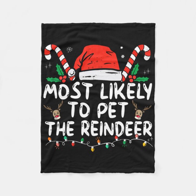 Lustiges Weihnachten Wahrscheinlich wird das Renti Fleecedecke (Vorderseite)