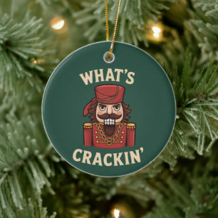 Lustiges Weihnachten What's Crackin' Nussknacker X Keramik Ornament