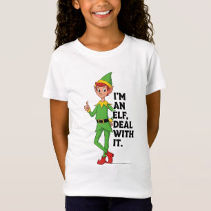 Lustiges Weihnachts-Elf-Cartoon-Shirt T-Shirt
