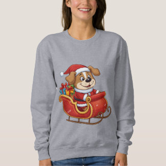 Lustiges Weihnachts-Hund-T-Shirt | Süßer Santa-Sch Sweatshirt