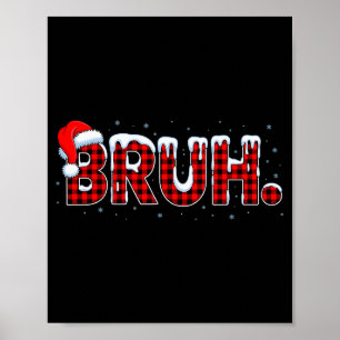 Lustiges Weihnachts-Karo-Teenager-Jungen-Kinder-We Poster