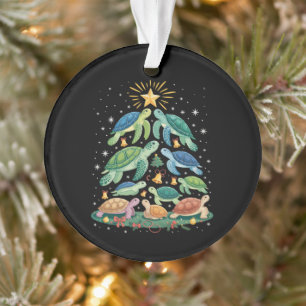 Lustiges Weihnachts-Schildkröten-Geschenk Schildkr Ornament