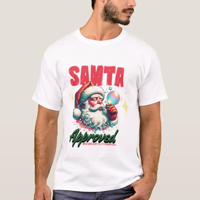 🎅 Lustiges Weihnachts-Shirt – Santa Approved –  T-Shirt (Vorderseite)