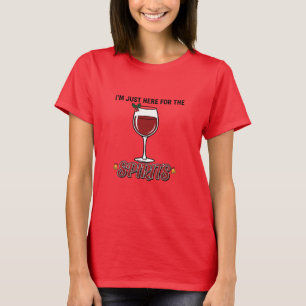 Lustiges Weihnachts-Weinliebhaber-Spirituosen-Desi T-Shirt