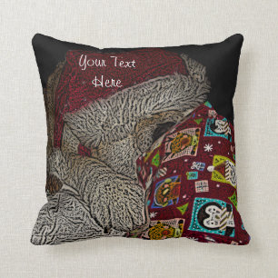 lustiges Weihnachtsbild eines niedlichen Hundes Kissen