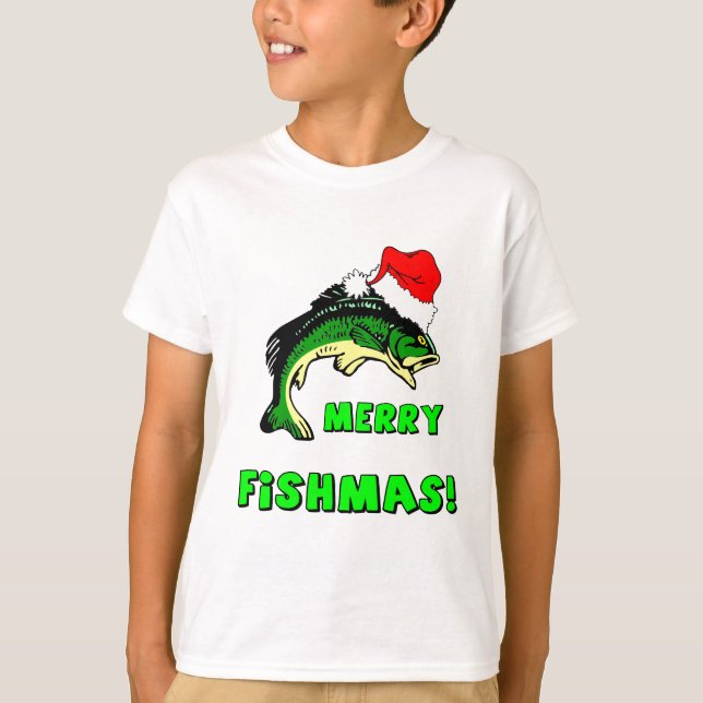 Lustiges Weihnachtsfischen T-Shirt (Vorderseite)