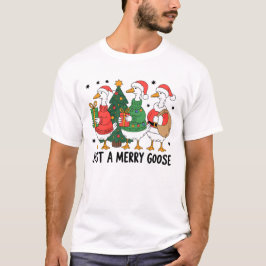 Lustiges Weihnachtsgans-Familien-Geschenk-Feiertag T-Shirt
