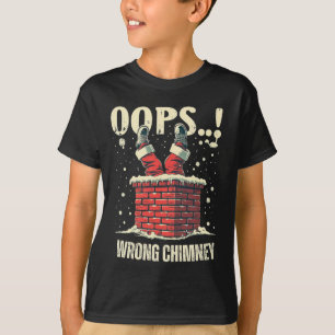 Lustiges Weihnachtsgeschenk, Weihnachtsmann steckt T-Shirt