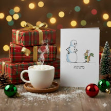 Lustiges Weihnachtsgruß-Karten-Motiv mit Schneeman