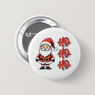 Lustiges Weihnachtsmann Ho Ho Ho Weihnachten Button