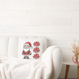 Lustiges Weihnachtsmann Ho Ho Ho Weihnachten Kissen