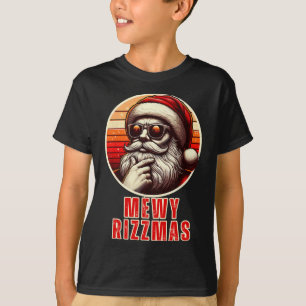Lustiges Weihnachtsmann-Miau-Joke Rizz Männer Weih T-Shirt