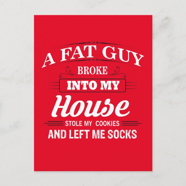 Lustiges Weihnachtsmann-WeihnachtsSprichwort Feiertagspostkarte (Vorderseite)