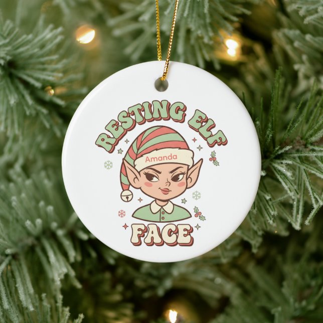 Lustiges Weihnachtsornament mit entspanntem Elfeng (Baum)