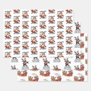 Lustiges Weihnachtspapier, sarkastischer Weihnacht Geschenkpapier Set