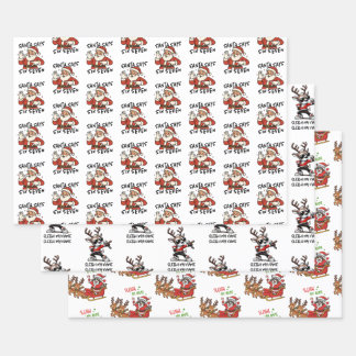 Lustiges Weihnachtspapier, sarkastischer Weihnacht Geschenkpapier Set